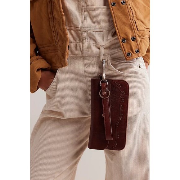 Free People Western Stud Wallet Womens Leather Country Western Rustic Boho Chic - Picture 2 of 9